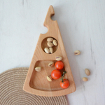 Менажница, сырница, в форме кусочка сыра .