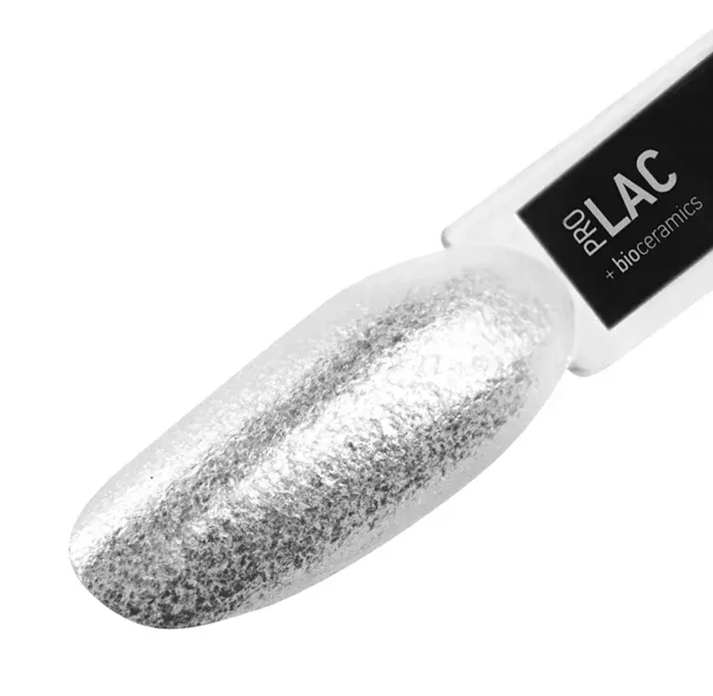 IQ BEAUTY Лак для ногтей профессиональный укрепляющий с биокерамикой #060, 12.5 мл Серебряный с шиммером