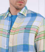 Льняная рубашка Tommy Hilfiger - разноцветная(MW0MW31400)