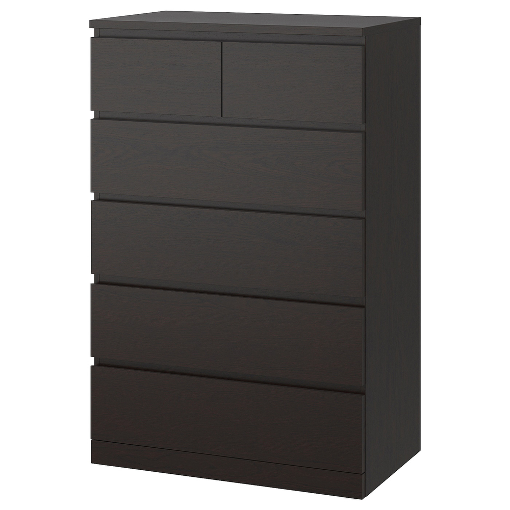 Комод MALM 80x123х48 Черный 0190 PR 80*48*125 см, Черный   Фиеста