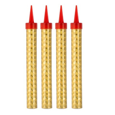 Свеча-фонтан в золотом цвете, 12 см, 40 сек, 4 шт