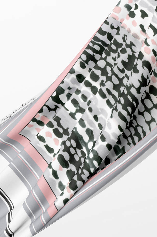 8430 Платок женский (серо-розовый принт)