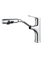 Смеситель для раковины с выдвижным изливом WONZON & WOGHAND, Хром (WW-AE4151-CR)