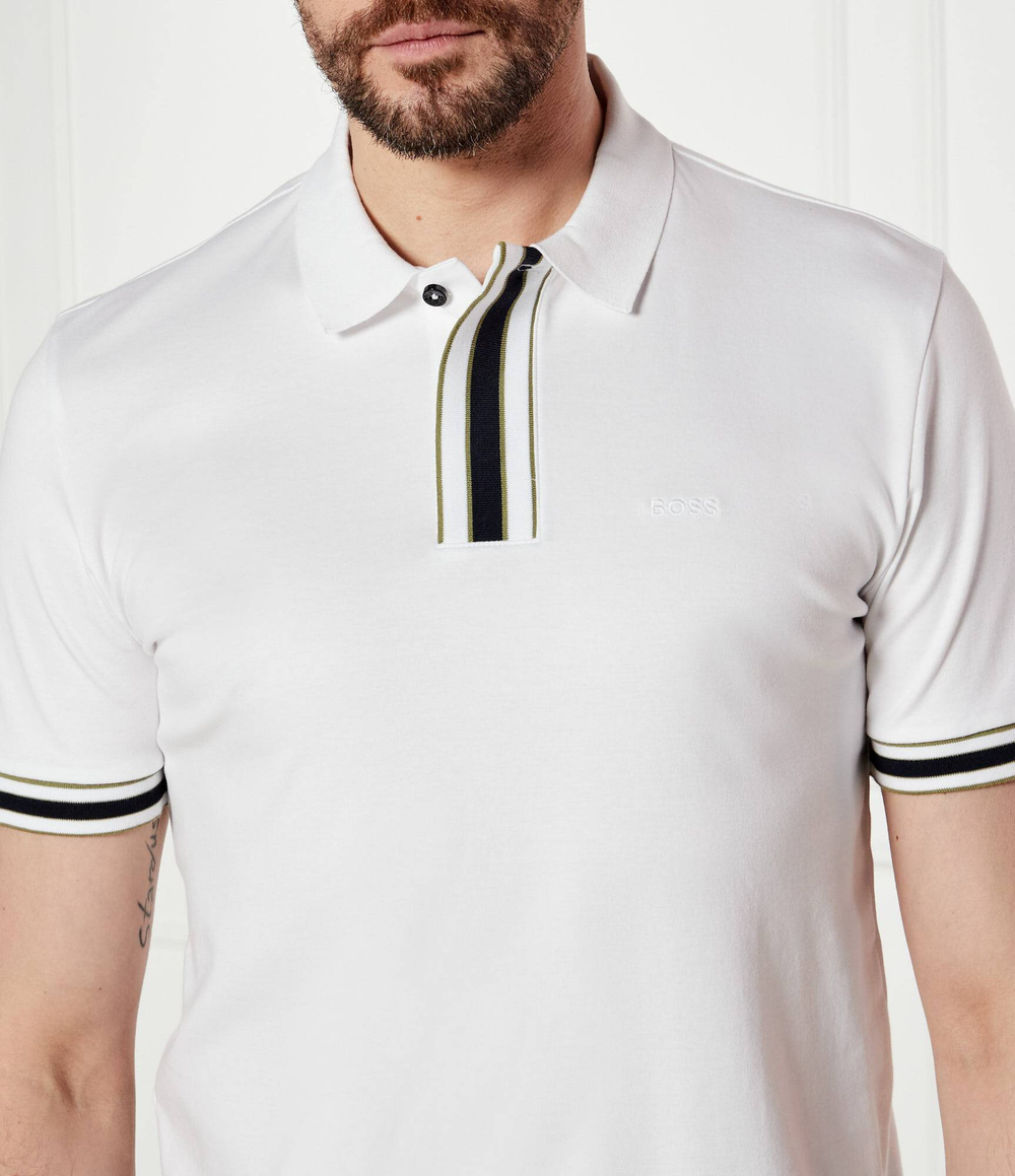 Поло Parlay BOSS BLACK - белый(50486186)