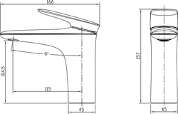 Смеситель для раковины STWORKI Молде S23010BK черный