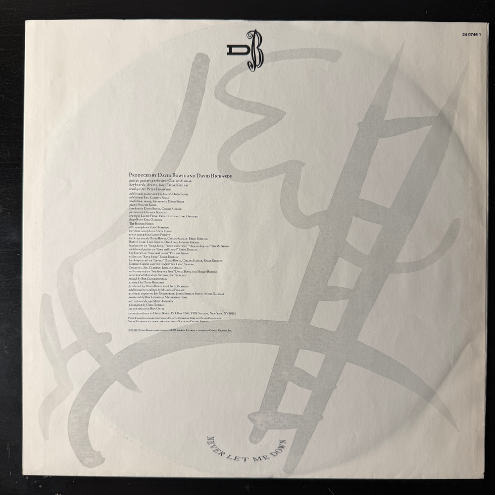 David Bowie - Never Let Me Down (Европа 1987г.)