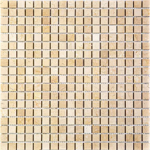 Sorento-15 slim POL мозаика Bonaparte из натурального камня бежевый светлый квадрат