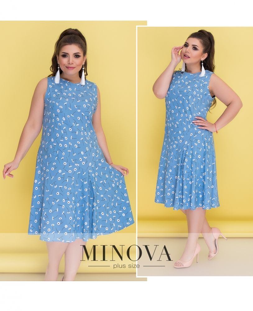 Платье 297-голубой Minova
