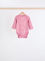 Боди с длинным рукавом для малышей Next N95-296, 5 шт., Молочный, Розовый