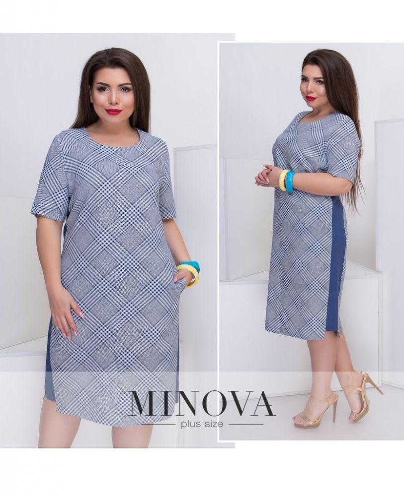 Платье 291-синий Minova