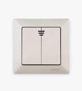 Zakru Выключатель 2 поста двухклавишный с LED подсветкой CLASICO