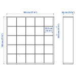 Стеллаж 25 ячеек - IKEA KALLAX, 147х147 см, под беленый дуб, КАЛЛАКС ИКЕА