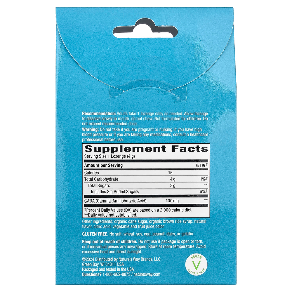 Nature's Way, Леденцы для успокаивающих капель, вишня`` 24 пастилки