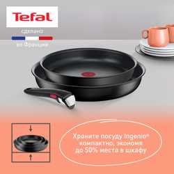 Набор посуды со съемной ручкой Tefal Ingenio Unlimited 3 предмета 24/28 см L7638942