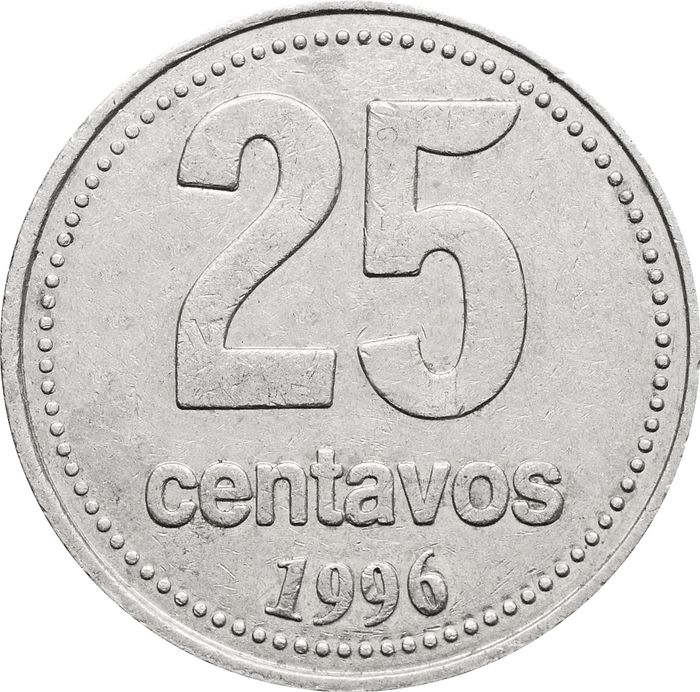 25 сентаво 1996 Аргентина