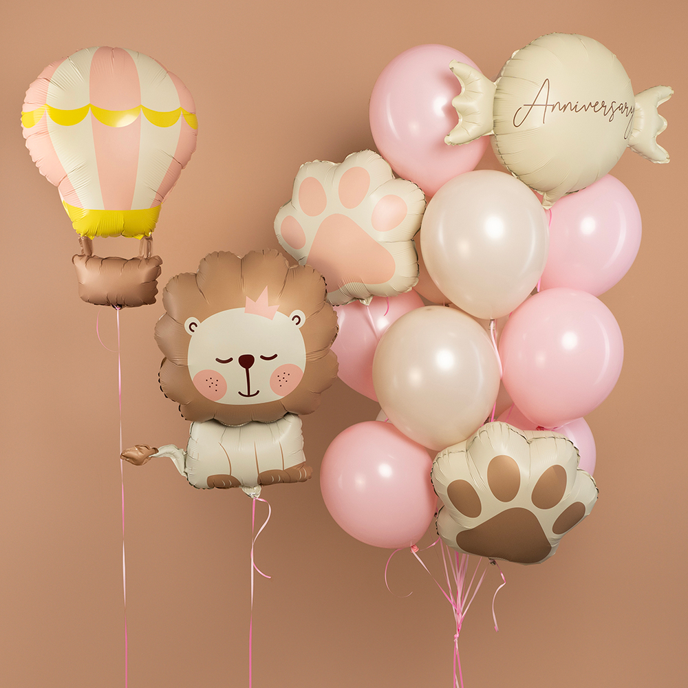 Шар (30''/76 см) Фигура, Львенок, Бежевый, Сатин, 1 шт. в уп.