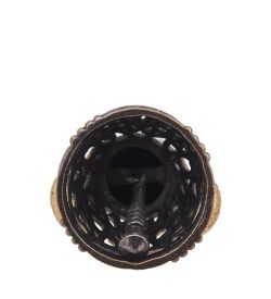 AM-4242 Колокольчик «Слон Ажур» (латунь, янтарь)