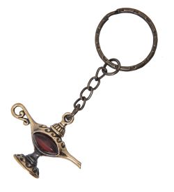 AM-4053 Брелок «Лампа Аладдина» (латунь, янтарь)