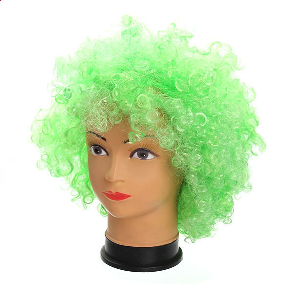 Парик карнавальный «Афро» салатовый цв
