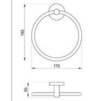 Полотенцедержатель 170 мм нерж. сталь NIZA 16860.N чёрный