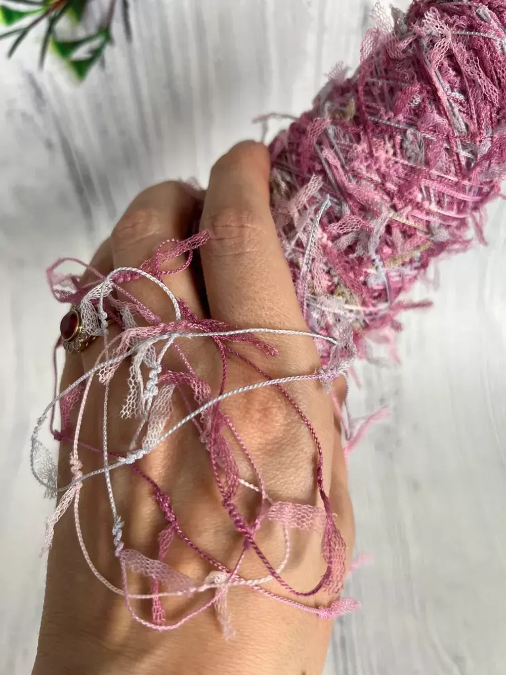 пряжа для вязания травка пушистая