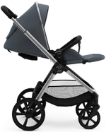 Коляска Agex Life 3 в 1 хромированная рама с автокреслом i-Safe S Black ALG590 Chrome Grey (Серый)