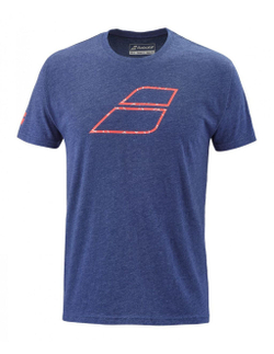 Мужская теннисная футболка Babolat Big Flag Tee Men - estate blue heather
