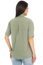 Рубашка Отличная (лён, оливка) Diolche