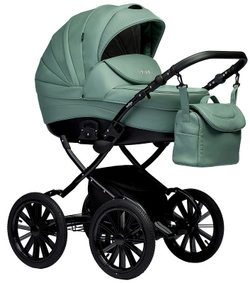 Детская коляска Indigo Special Plus 3 в 1 с автокреслом Avionaut Cosmo Is05 шалфей кожа