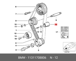 BMW E30 Ролик обводной маленький PATRON / TRIALLI