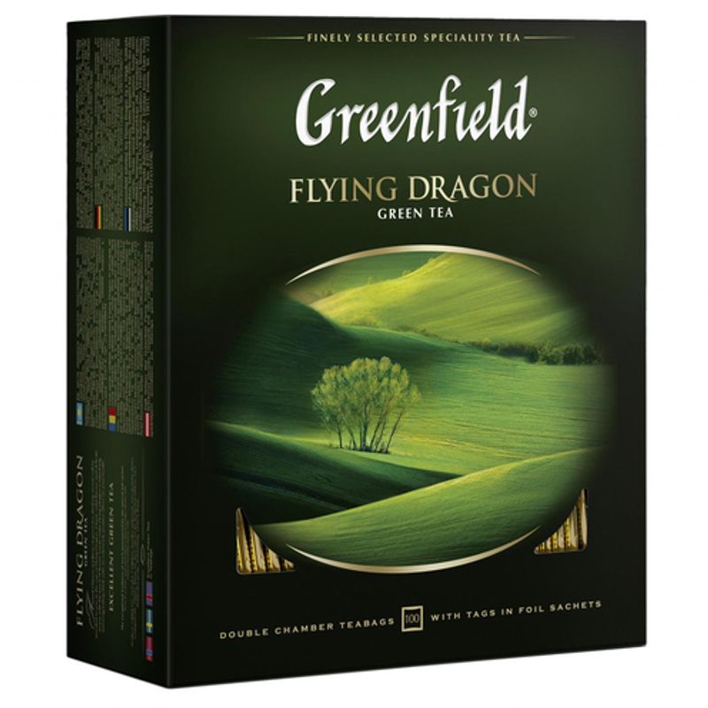 Чай пакетированный Greenfield зеленый 100 пак/пач