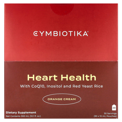 Cymbiotika, Heart Health, апельсиновый крем, 30 пакетиков по 10 мл (0,3 жидк. Унции)
