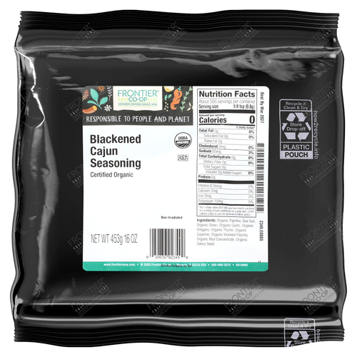 Frontier Co-op, Органическая почерневшая приправа для каджуна, 453 г (16 унций)