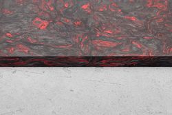 Карбон хаотичный, плашка 130x85x8мм, красный