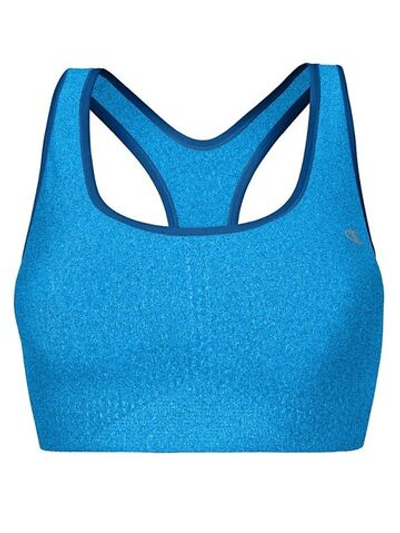 Спортивный бюстгальтер с бескаркасными дублированными чашками (Размер: XL) (Цвет: голубой)