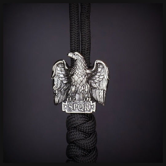 Бусина "Орел Цезаря" для темляков или браслетов , мельхиор