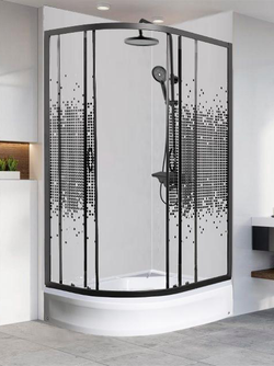 Душевое ограждение МОНОМАХ ДУ 100/80/180 МЗ BL L/R  10000008626 без поддона