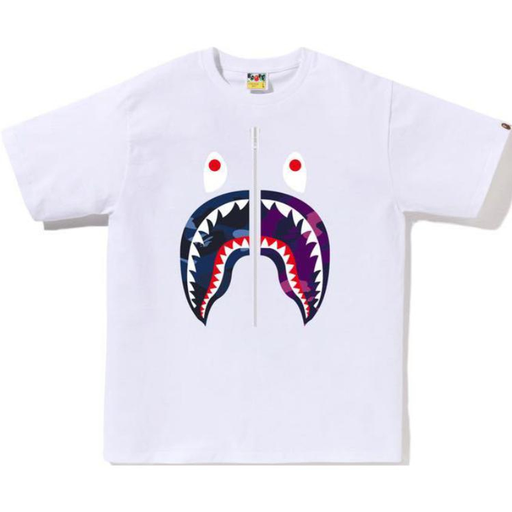A Bathing Ape Abc Camo Rebuild Shark Tee