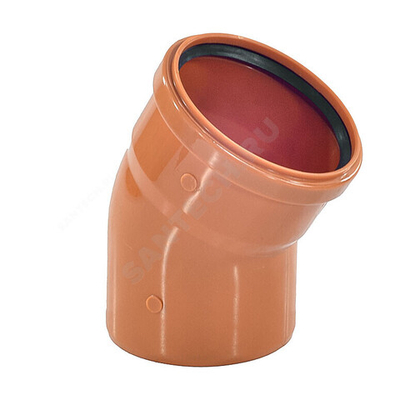 Отвод PP-B коричневый Дн 160х30гр б/нап в/к VALFEX 30105160