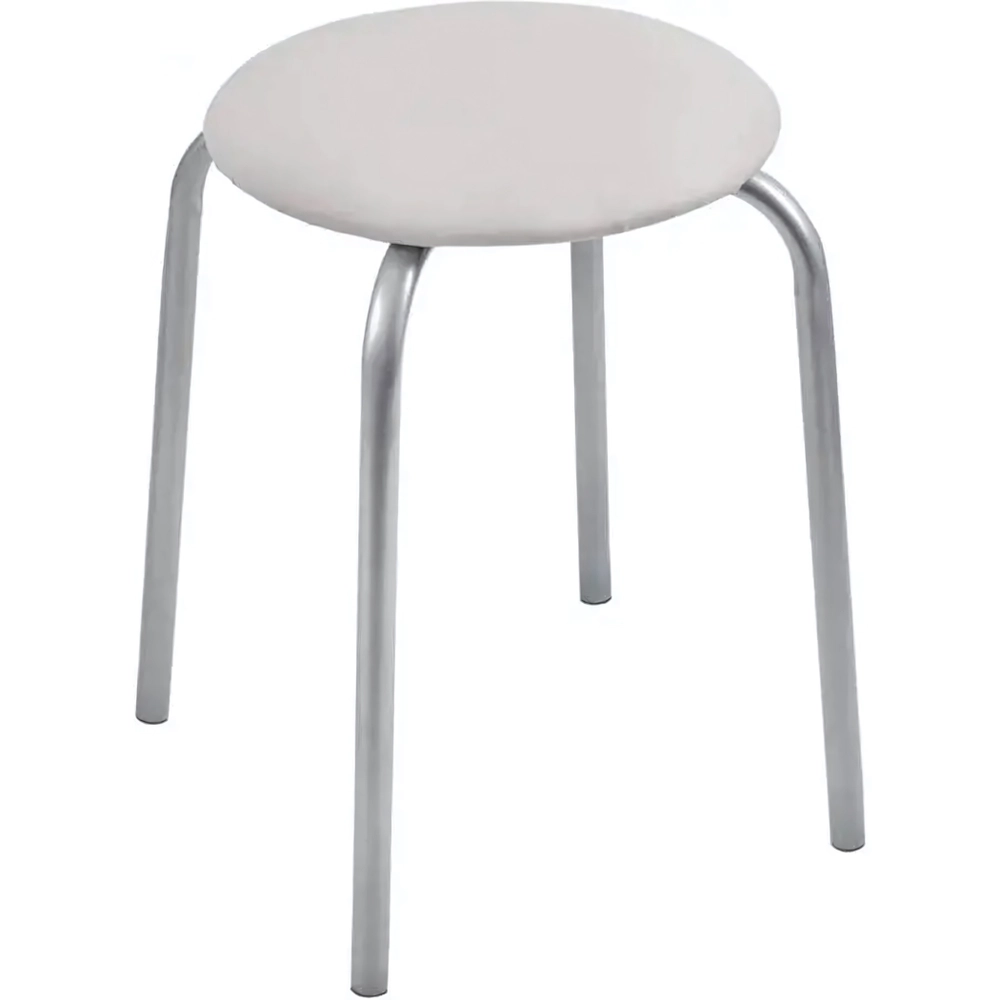 Табурет 'Классика 2' на 4-х опорах (круглое сидение) светло-серый