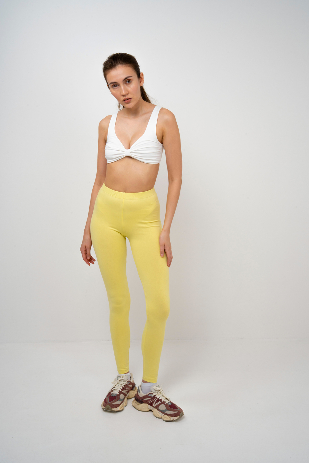 Базовые леггинсы из хлопкового трикотажа | Последние размеры