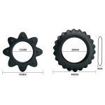 Набор из 2 ребристых эрекционных колец 4,5см и 4,8см Baile Ring Flowering BI-210154