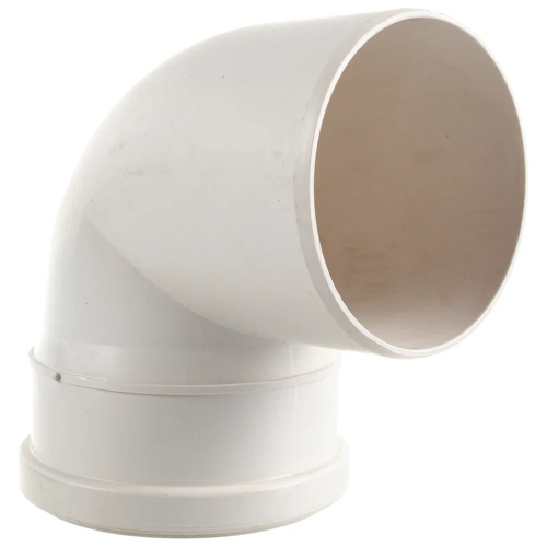 Отвод канализационный бесшумный ПП 110*87гр. мм СИНИКОН КОМФОРТ с раструбом белый (уп.15 шт)