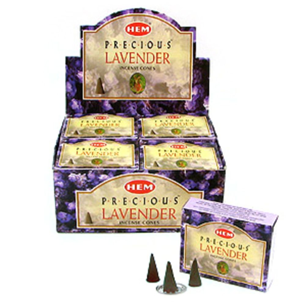 HEM Precious Lavender Благовоние-конус Драгоценная Лаванда, 10 шт