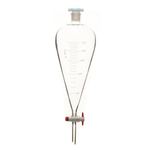 Воронка делительная грушевидная, 2000 мл, шлиф 29/32, с PTFE краном и пробкой