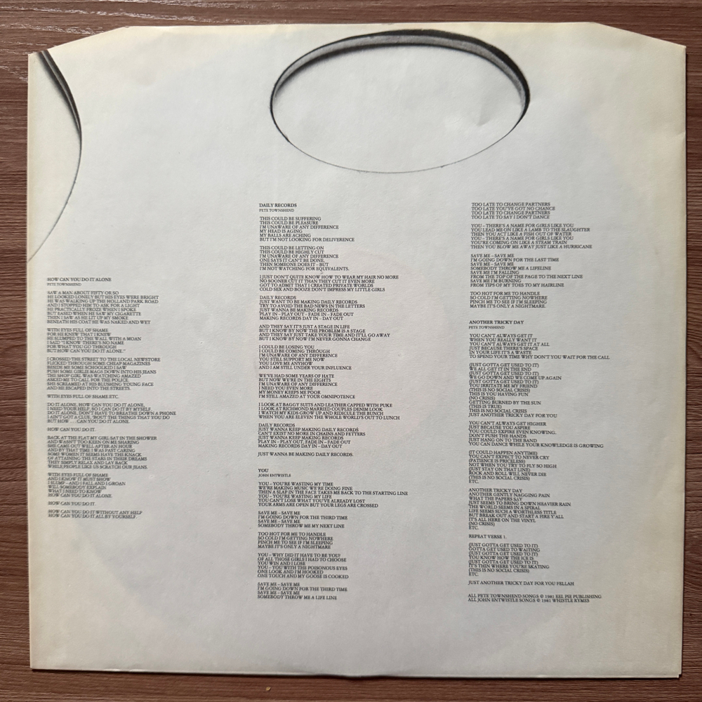 The Who - Face Dances (Скандинавия 1981г.)