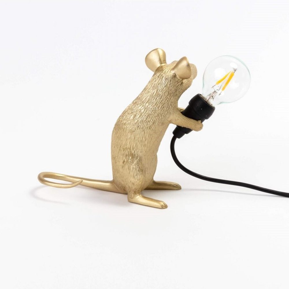 Настольная лампа Mouse Lamp Sitting GOLD USB