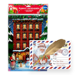 Набор новогодний: адвент-календарь с окошками А4 20*30см., письмо Деду Морозу, ручка перо (Центрум)