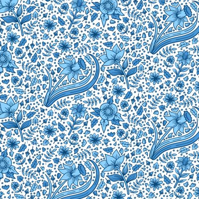 Цветы гжель