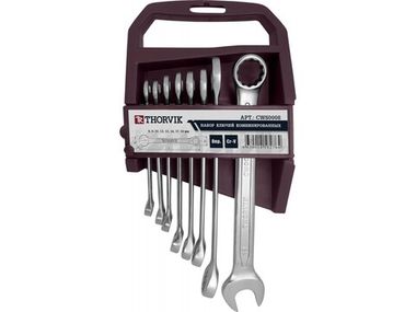 CWS0008 Набор ключей гаечных комбинированных на держателе, 8-19 мм, 8 предметов